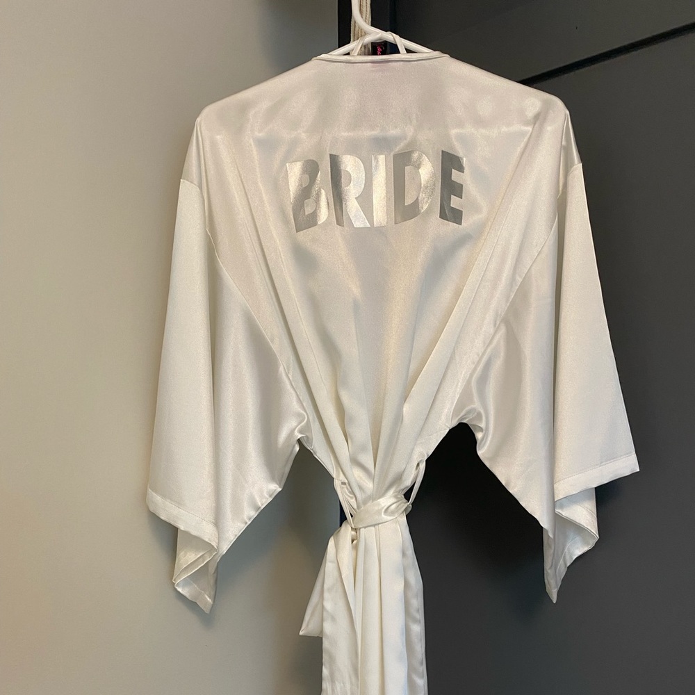 Bride Kimono with lace slip